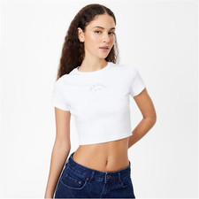 Image of 1 x New with Tag Jack Wills Cropped Baby Tee T-Shirt - Size 12 Medium #jw06