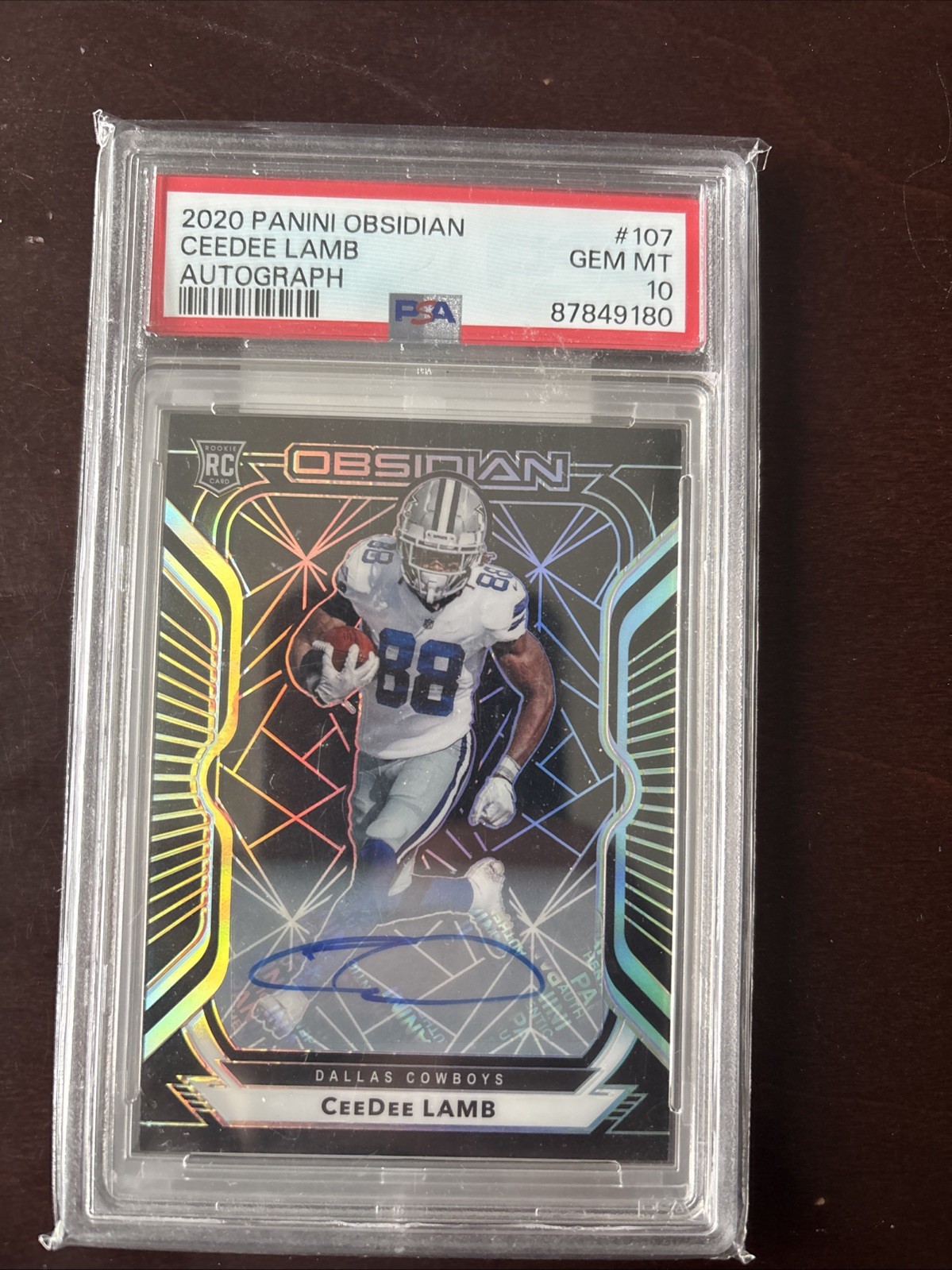 2020 Panini Obsidian - Rookies CeeDee Lamb #107 Autographs /150 (AU, RC)