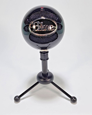 Blue Snowball USB Condenser Microphone Black with Adjustable Tripod Stand