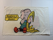 Vintage Peanuts Gang Reversible Pillowcase Pillow Case Snoopy 1971 Shultz
