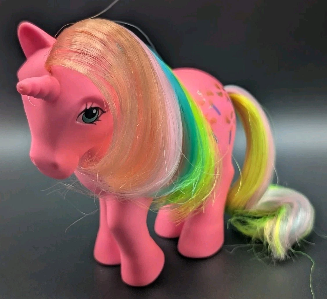 Figurine My Little Pony Hasbro 1984 - Pinwheel Rainbow Unicorn - Bon état