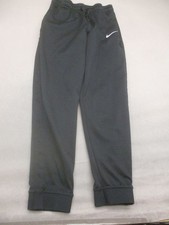 NIKE DRI-FIT Size XL Kid Unisex Black Fleece Lined Stretch Waist Track Pants 917