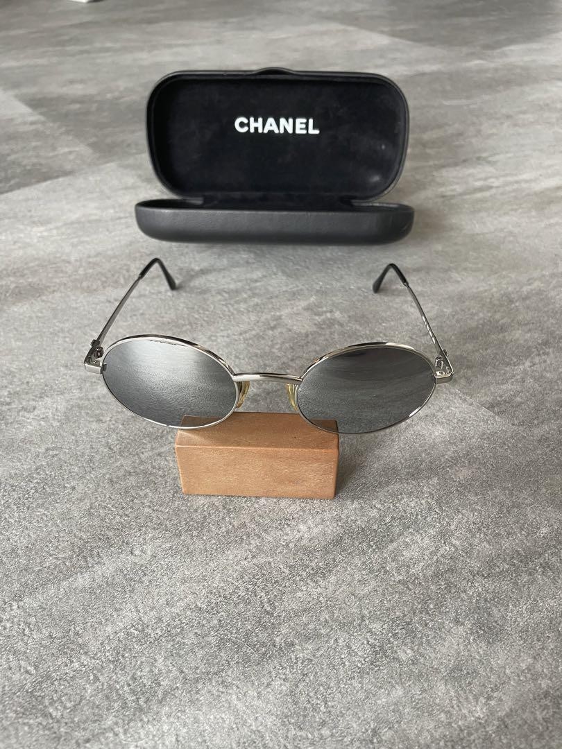 CHANEL Coco Mark Oval Sunglasses Fashion Eyewear Glasses