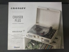 NEW CROSLEY CR8005F-WO CRUISER PLUS PORTABLE BLUETOOTH VINYL TURNTABLE OSTRICH