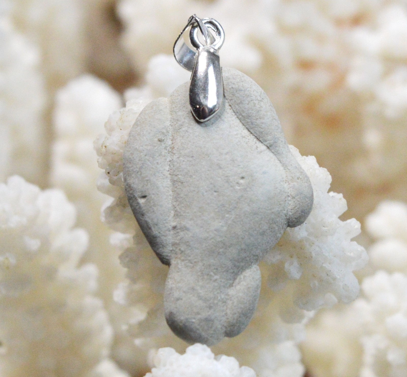 Pendentif Pierre des fées or 18 carats, collier bijoux pierre naturelle Canada FY17