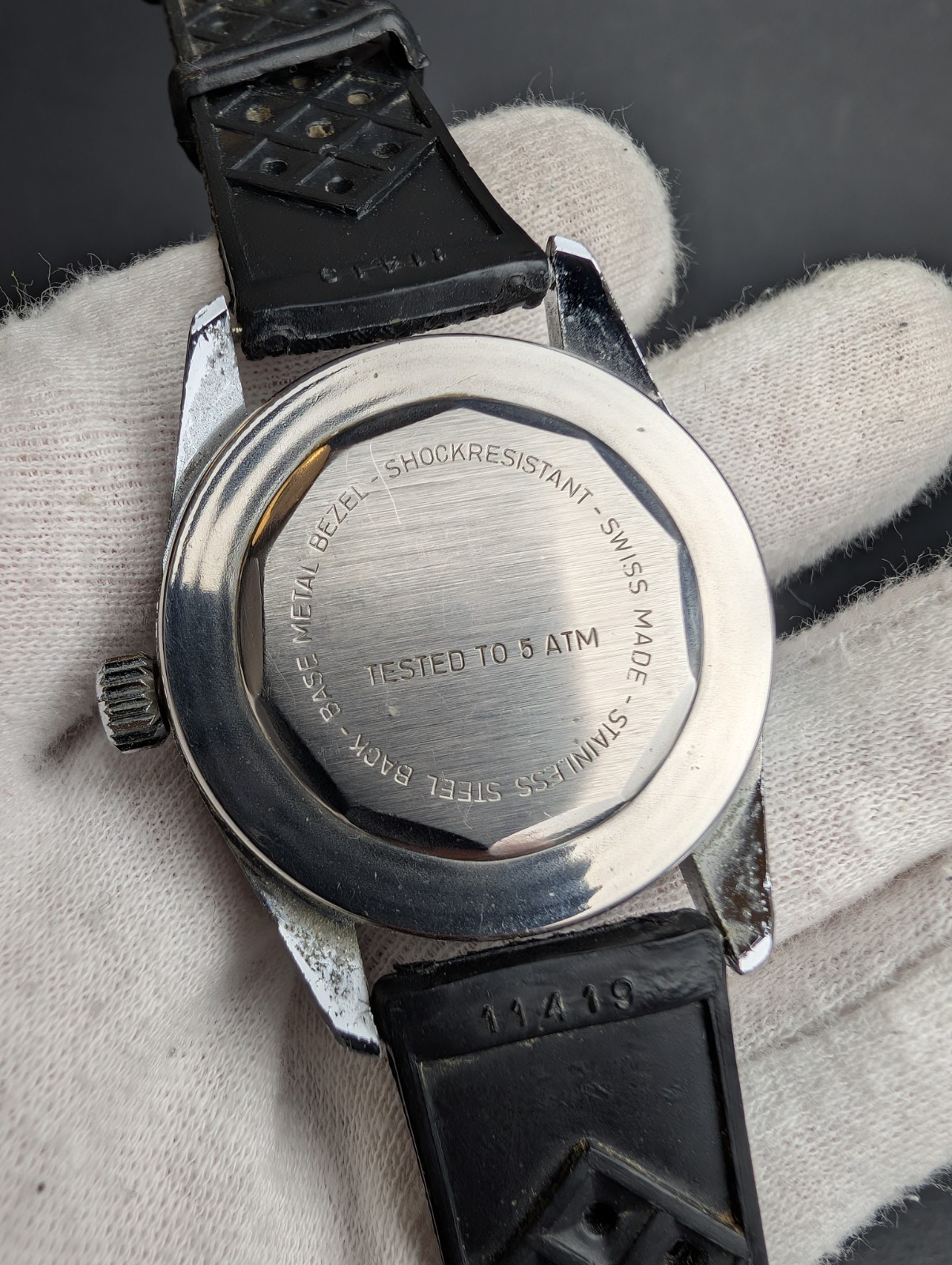 Vintage LUCERNE Calendar Military Style Swiss Men’s Watch Black Dial | eBay