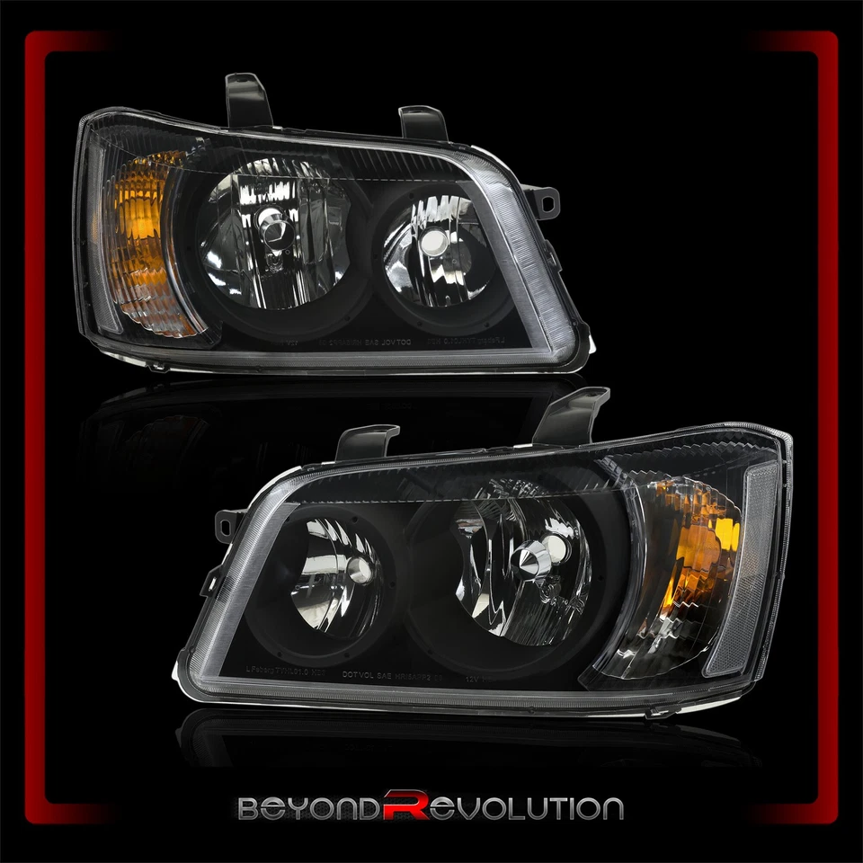 For 2001-2003 Toyota Highlander Black OE Style Clear Headlights Headlamps LH+RH Foto 2 de 4