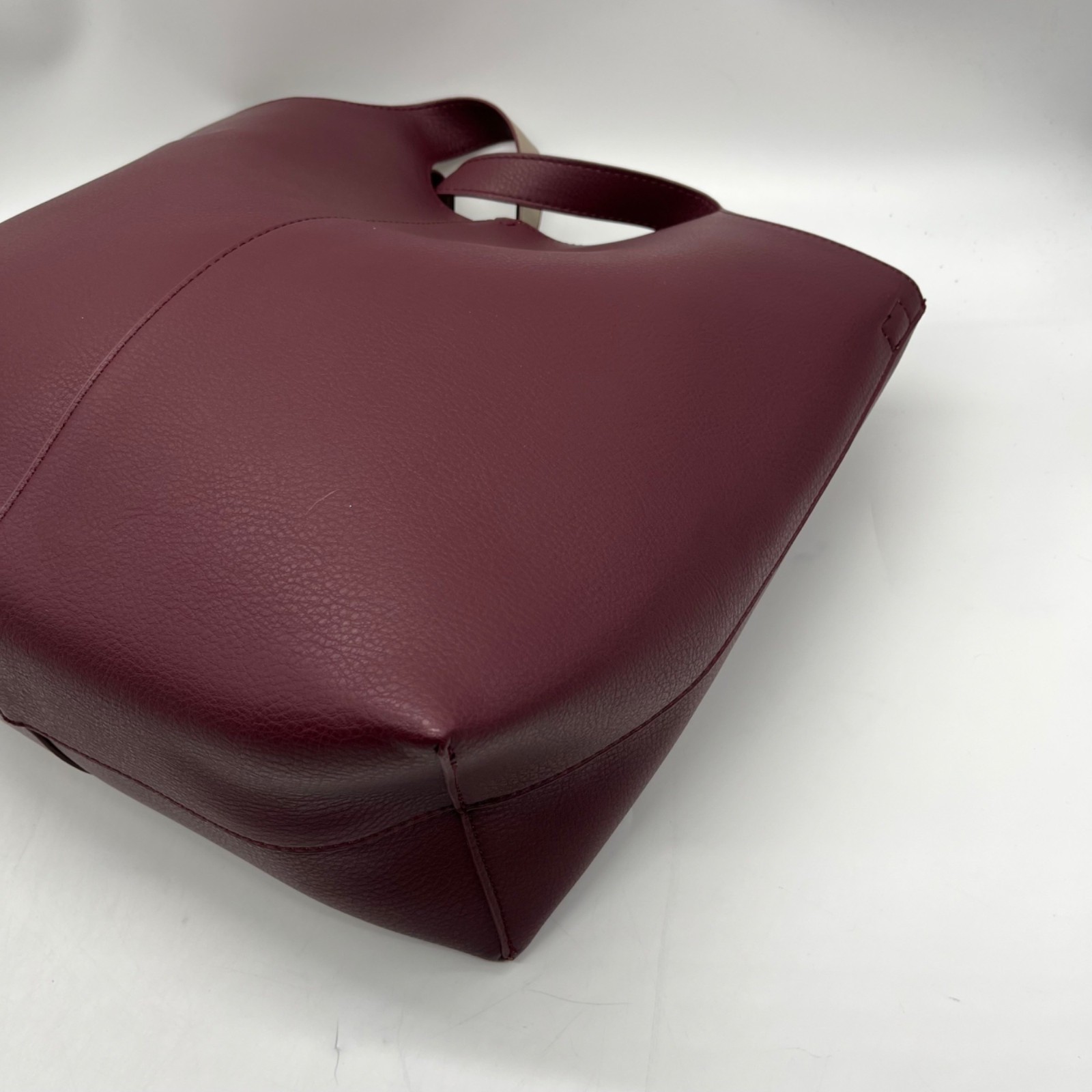 Madison West Elle Burgandy Leather Tote Bag image 7