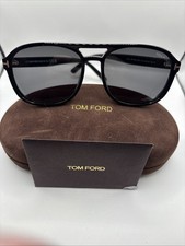 Tom Ford ROSCO FT 1022 Shiny Black/Grey 01A Sunglasses Flawless Authentic