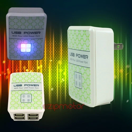 20X USB 4 PORTS WALL ADAPTER POWER CHARGER FOR MOTO G X HTC ONE LUMIA 620 Q10