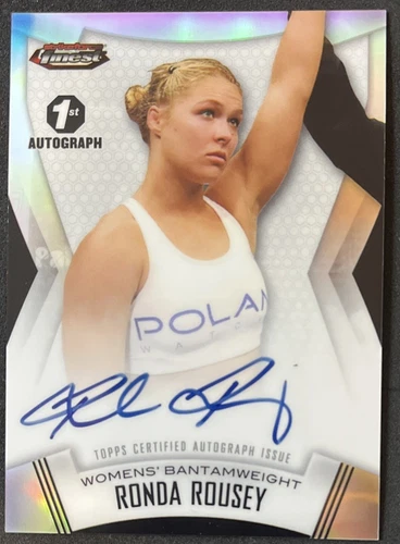 2012 Topps Finest UFC Ronda Rousey 1st Auto Refractor RC 