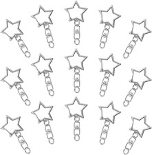 60Pcs Star Shaped Spring Snap Keychain Clip,Metal Swivel Clasp Snap Hook Key