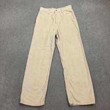 Jean Levis adulte 29 x 28 marron velours côtelé blanc onglet léger délavé hom...