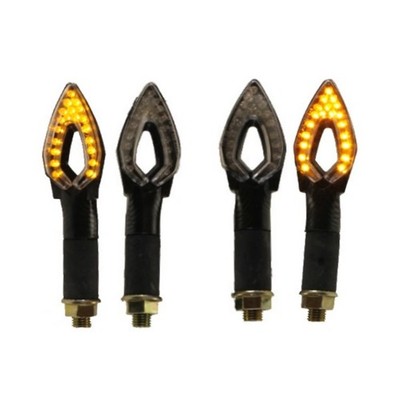 4x Miniblinker LED Candle carbon E-geprüft M10 12V für Yamaha MT-01 1700 SP NEU