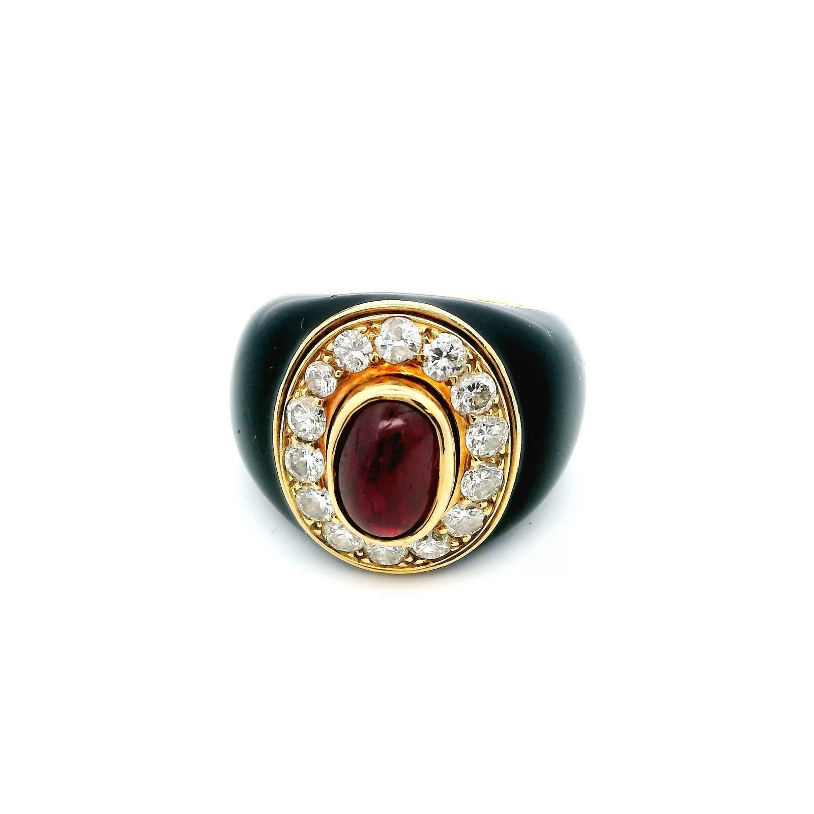 Andrew Clunn 18k Ruby & Diamond Ring - image 1