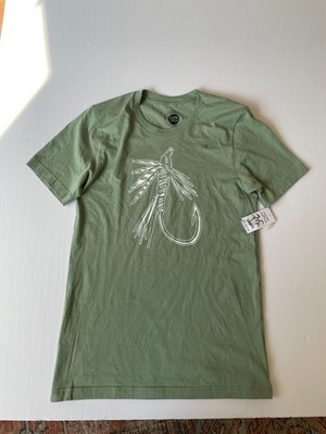 NEW Slow Loris Men's Fly T-shirt Size Small Sage Green Guemes Designs