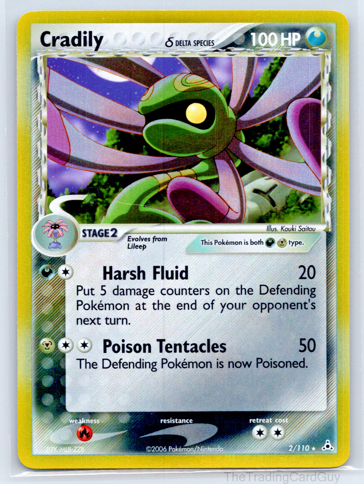 Cradily (Delta Species) 2/110 Holon Phantoms Holo Rare NM