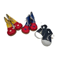 Lot Of Clown Shoes, 3 Sets, Funtasma Stars, Red Whit Blue Costume 