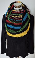 Dreieckstuch Unikat Schwarz/Bunt Eyecatcher Handarbeit