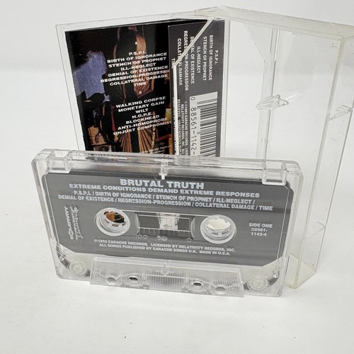 Brutal Truth Extreme Conditions Demand Extreme Responses Cassette 1992 Earache - Picture 5 of 7