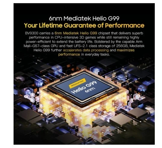 Blackview BV9300 Smartphone robusto 12 GB di RAM 256 GB di ROM 6,7'' FHD 120 Hz - Immagine 3 di 4