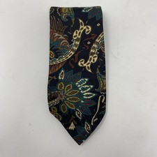 GANT Mens Tie 100% Silk Navy Multi Color Floral Abstract Leaf Made in USA