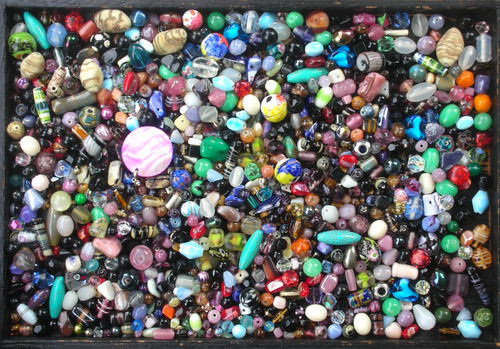 1,000 PIECES LOOSE BEAD LOT GLASS CRYSTAL STONE BEAD SOUP VINTAGE CRAFTS JEWELRY