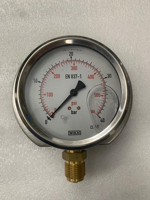 New WIKA 0-40 BAR / 580 psi Pressure Gauge EN837-1 Free Fast Shipping