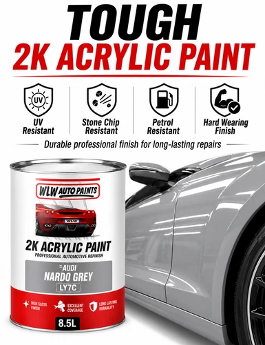 2k Acrylic Car Paint 8.5 Litre Kit Gloss AUDI NARDO GREY  LY7C