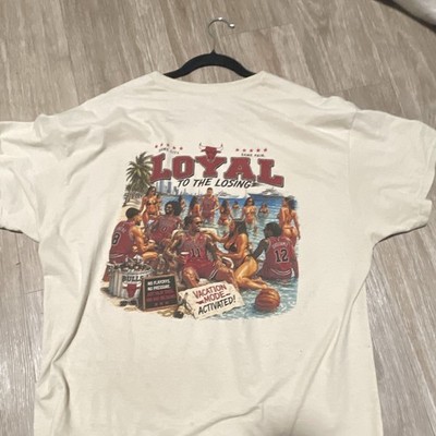 Vintage Chicago Bulls NBA Basketball White T-Shirt Rap tee Jordan xl rare grail