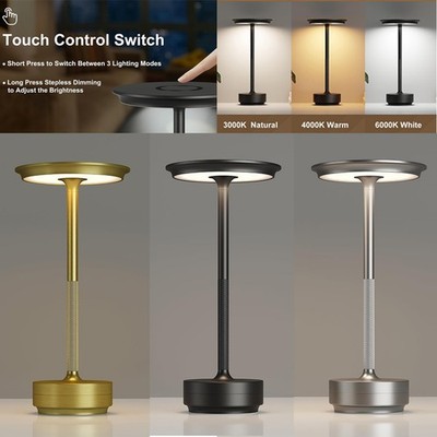 Rechargeable Cordless LED Table Lamp Touch Sensor Bar Desk Night Light 3000mAh