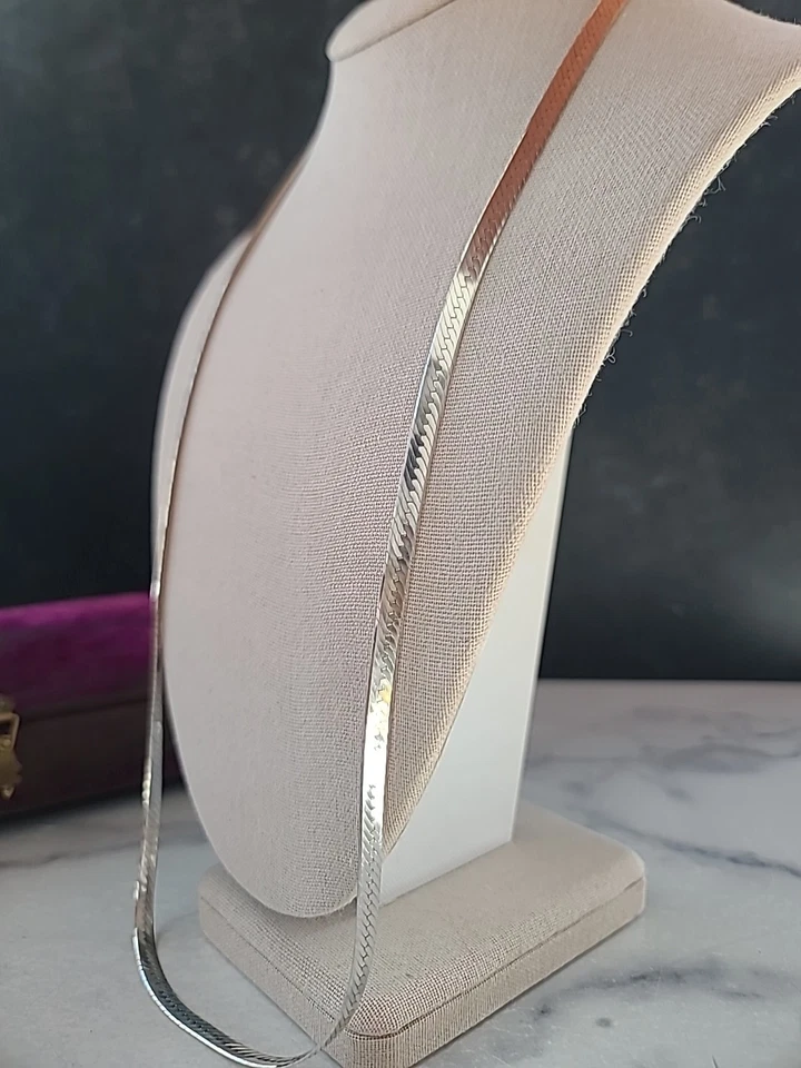 Collar de cadena Danecraft Primavera de plata de ley 925 Italia vintage, LEER Foto 2 de 4