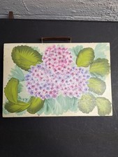 Vintage Unique Art Supply Artist Tool and Brush Storage Box with Clasp Dovetail