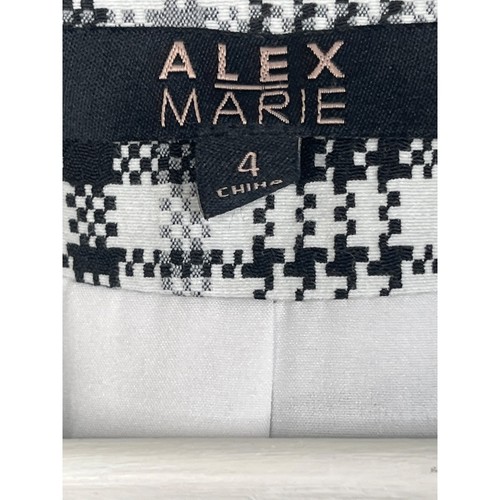 Alex Marie Jacket Womens Plaid Checkered Preppy Old Money Coat Black Gray Size 4 - Picture 8 of 13
