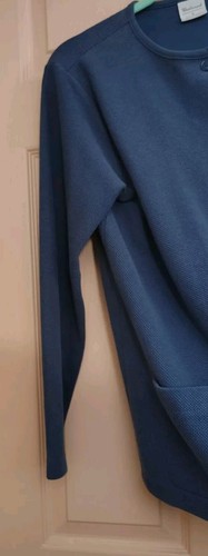 Westbound Blue Small Cotton - Polyester Long Sleeve Sweater - Picture 2 of 6