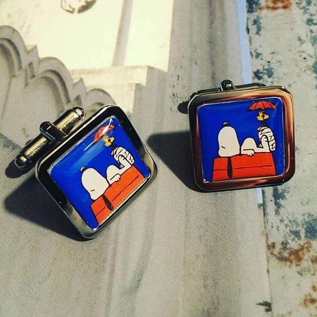 ¡Único! GEMELOS SNOOPY & WOODSTOCK cromo TIRA CÓMICA retro PAPÁ perro NOVEDAD