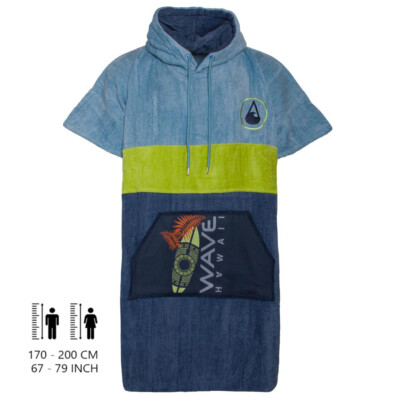 Wave Hawaii Cotton Velours Poncho Kapalua, Size L WH4074