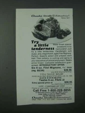 1986 Omaha Steaks Ad - Try a Little Tenderness
