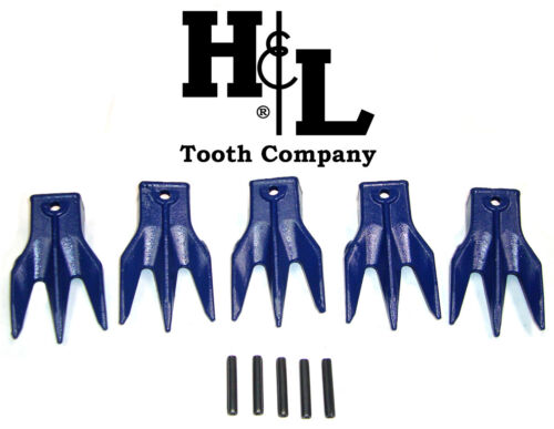 X156TR3 Triple Tiger® Trident® Bucket Teeth + Pins (5 Pack) by H&L Tooth Co. 156 - 第 1/8 張圖片