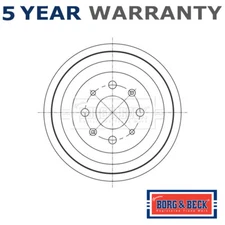 Borg & Beck Rear Brake Drum Fits Vauxhall Adam 2012-2019 1.2 13423797