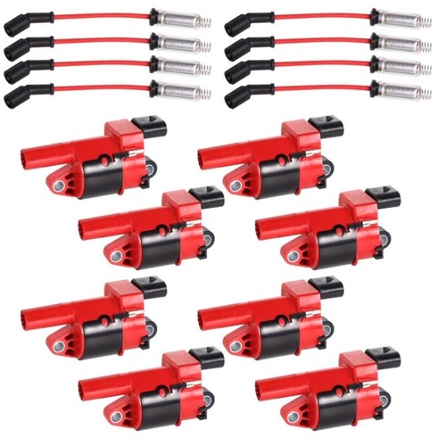 8* Ignition Coils & Spark Plugs & Wires For GMC Chevy Silverado 1500 Tahoe 5.3L - Picture 7 of 14