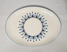 Vintage Marcrest Swiss Alpine Chalet Oval Serving Plate Platter Made in America