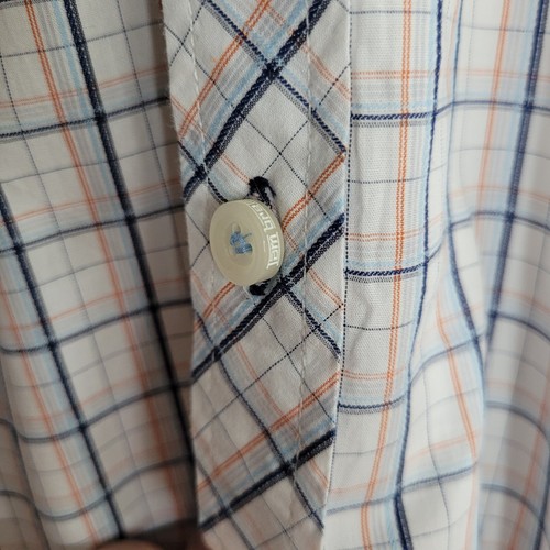 Mens Lambretta Shirt Carnaby St London White Check Long Sleeve Roll Sleeve XL - Picture 6 of 10