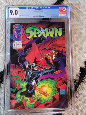 CGC 9.0 Spawn #1 Comic Book 1992 Image 1st Appearance Spawn Al Simmons ...