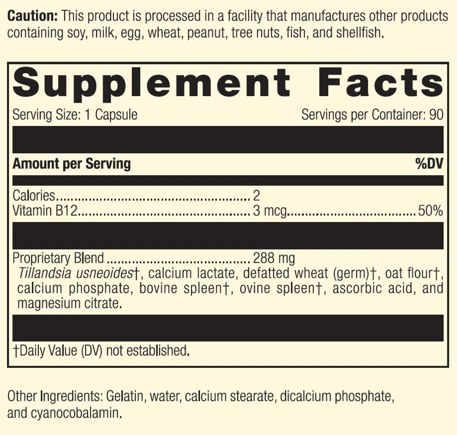 Standard Process - For-Til B12 - 90 Capsules Foto 4 de 4