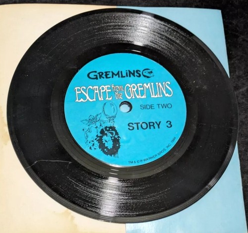 1984 Gremlin Adventures Story 1 & 3 16-Page Books w/Read Along 33-1/3RPM Records - Picture 9 of 10