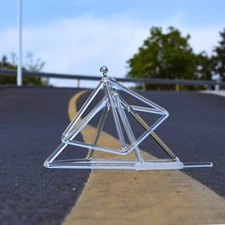 7" Clear Crystal Singing Pyramid Quartz For Sound Healing