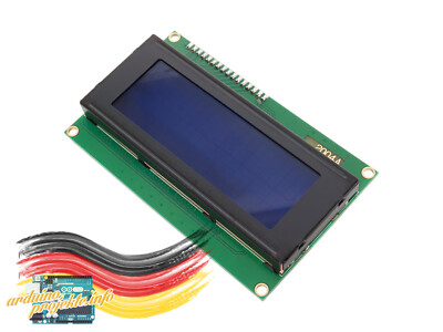 20×4 LCD Display mit I2C Schnittstelle 2004A HD44780 Arduino Raspberry Pi