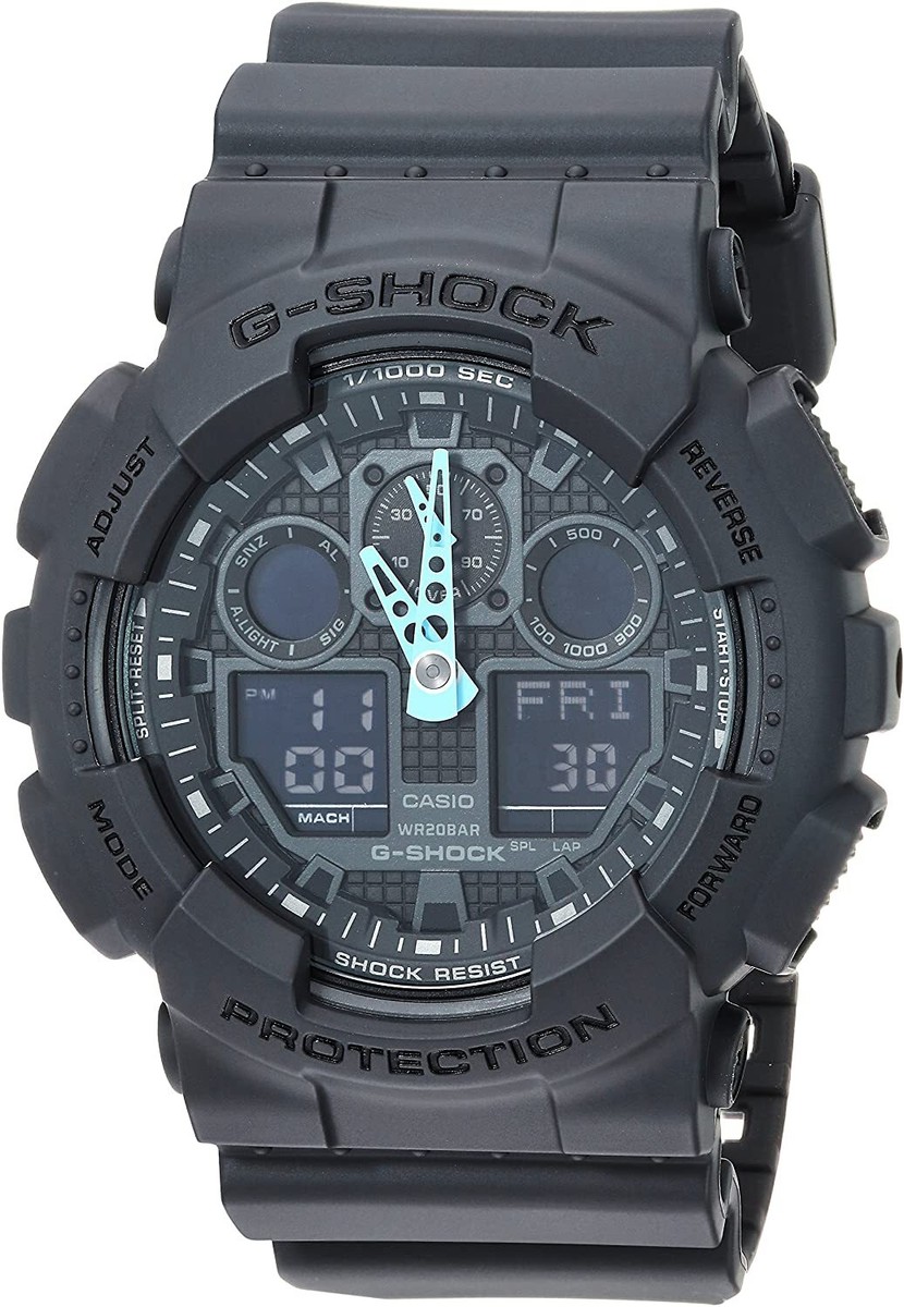 時計 G-SHOCK G8100-1JF digital watch y2k 00s Casio GA-100C-8ACR G-Shock Analog Digital World Time Gray