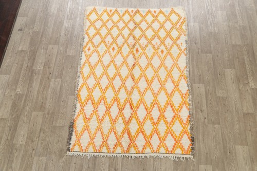 Vegetable Dye Authentic Moroccan Oriental Area Rug Hand-knotted Plush Wool 5x7 - Picture 2 of 12